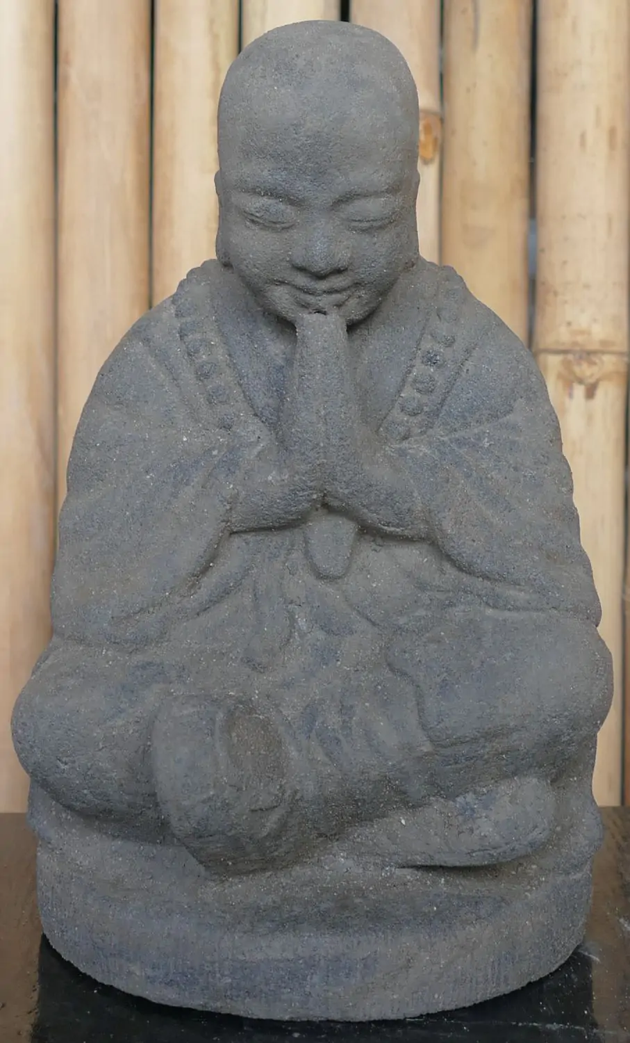  Product image 1 of the product “Sitting Monk, 25cm height, cast lava stone, handcrafted & coloured ”